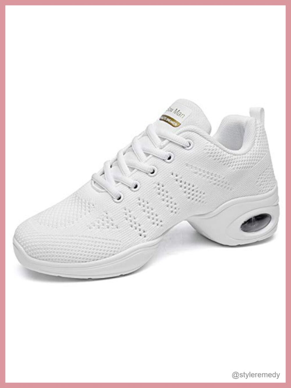 Women's Jazz Dance Sneakers Lace-Up Air Cushion Split Sole Platform